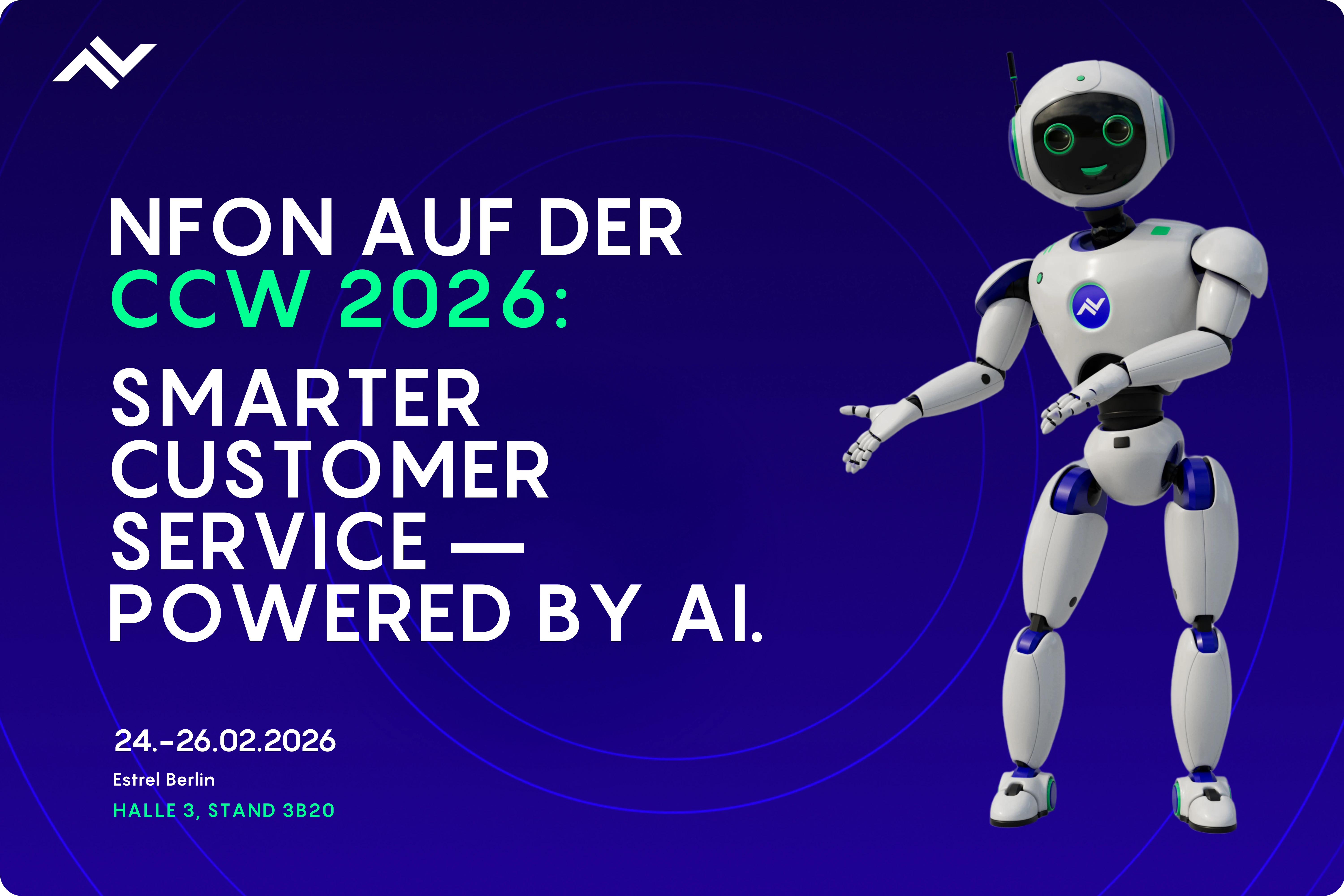 NFON auf der CCW 2026: Smarter Customer Service – Powered by AI.